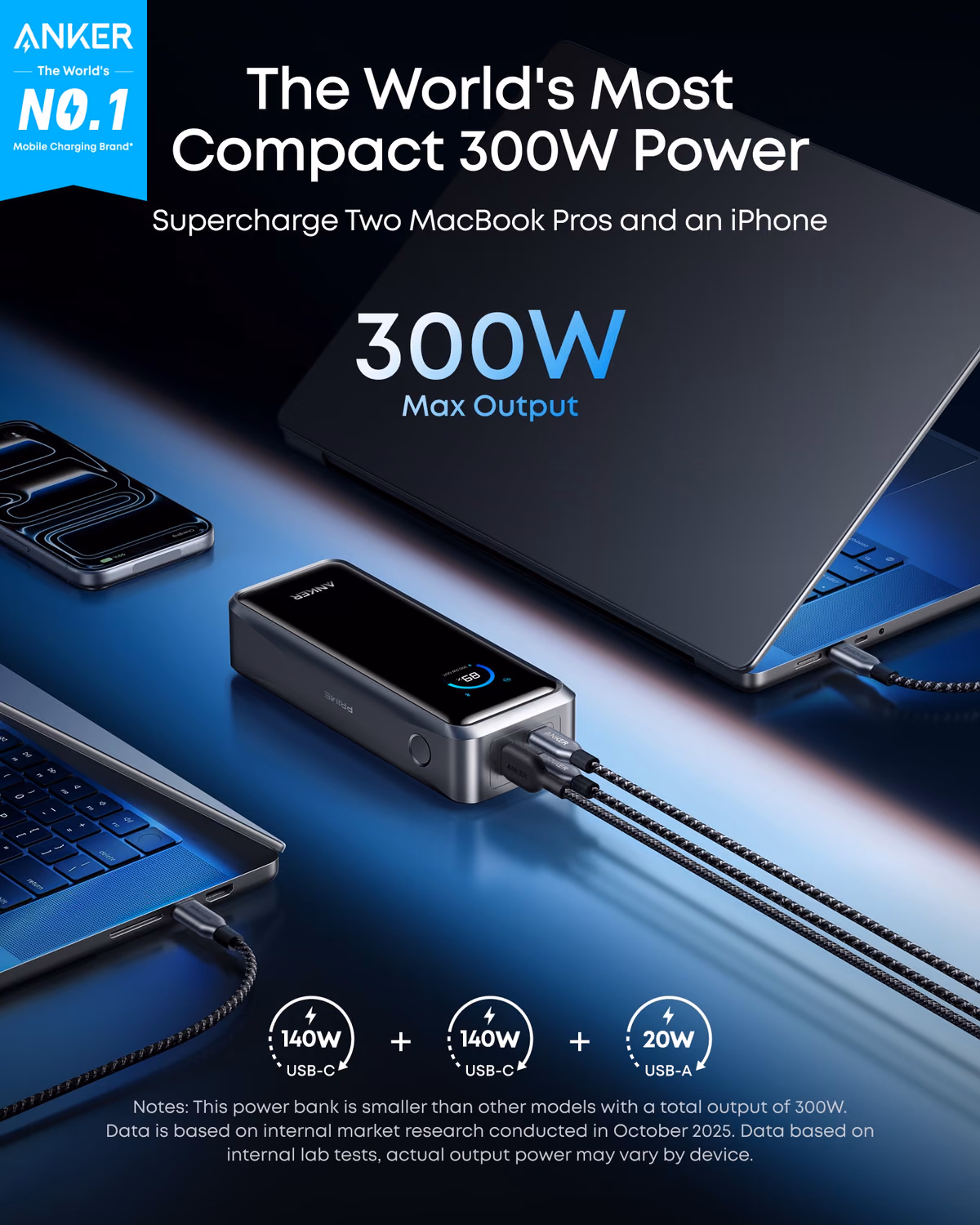 Anker Prime Power Bank (26K, 300W) view 2