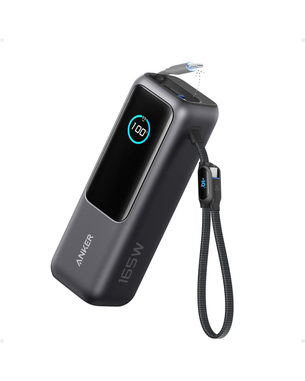 Anker Laptop Power Bank (25K, 165W, Built-In and Retractable Cables)