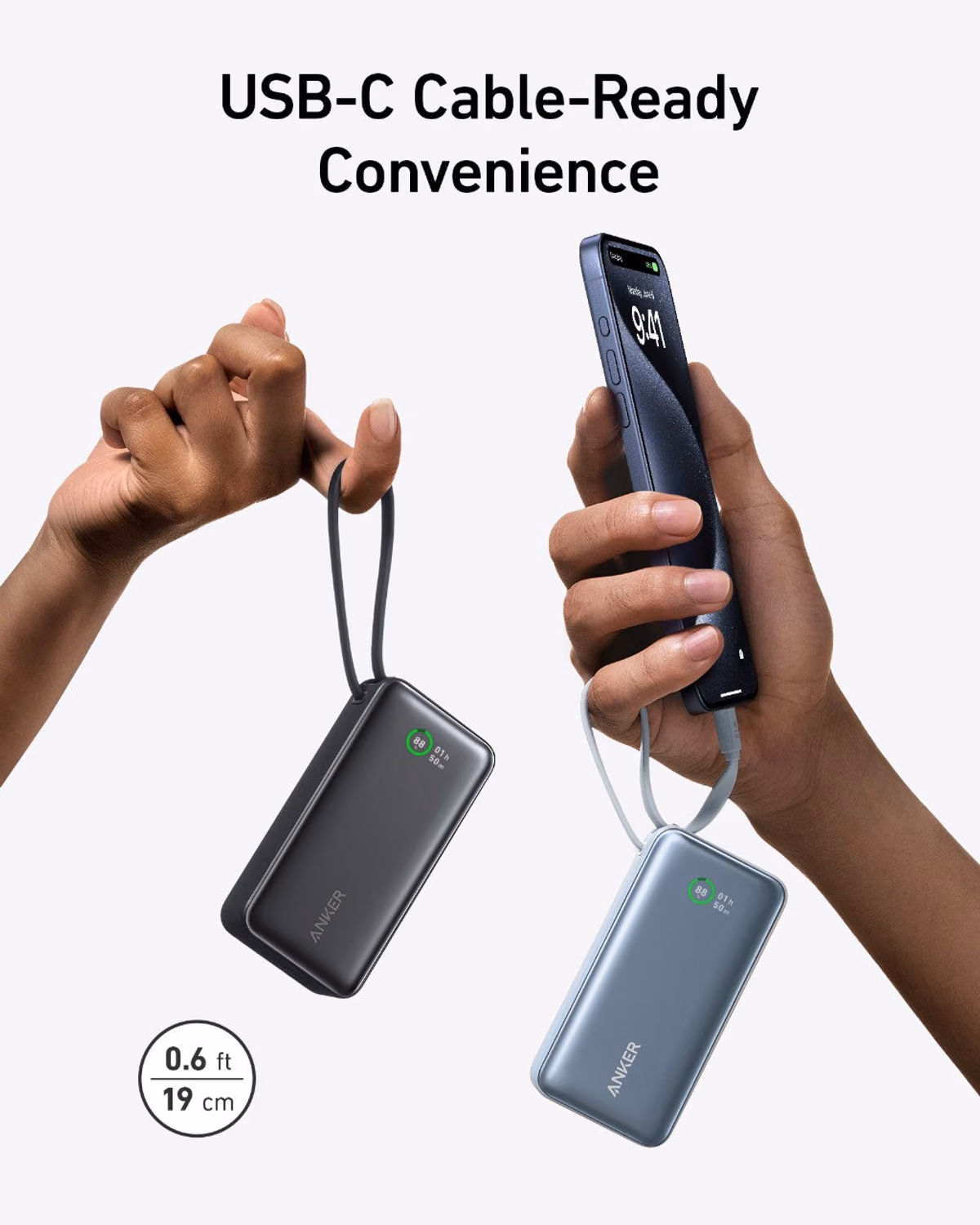 Anker Nano Power Bank (30W, Built-In USB-C Cable) view 3