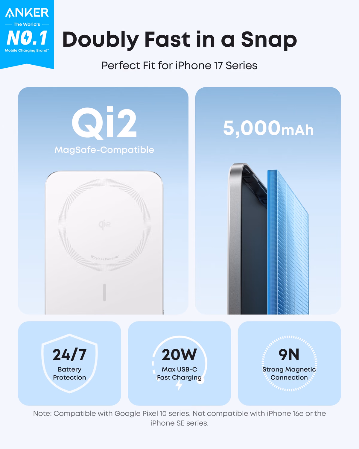 Anker Nano Power Bank (5K, MagGo, Slim) view 8