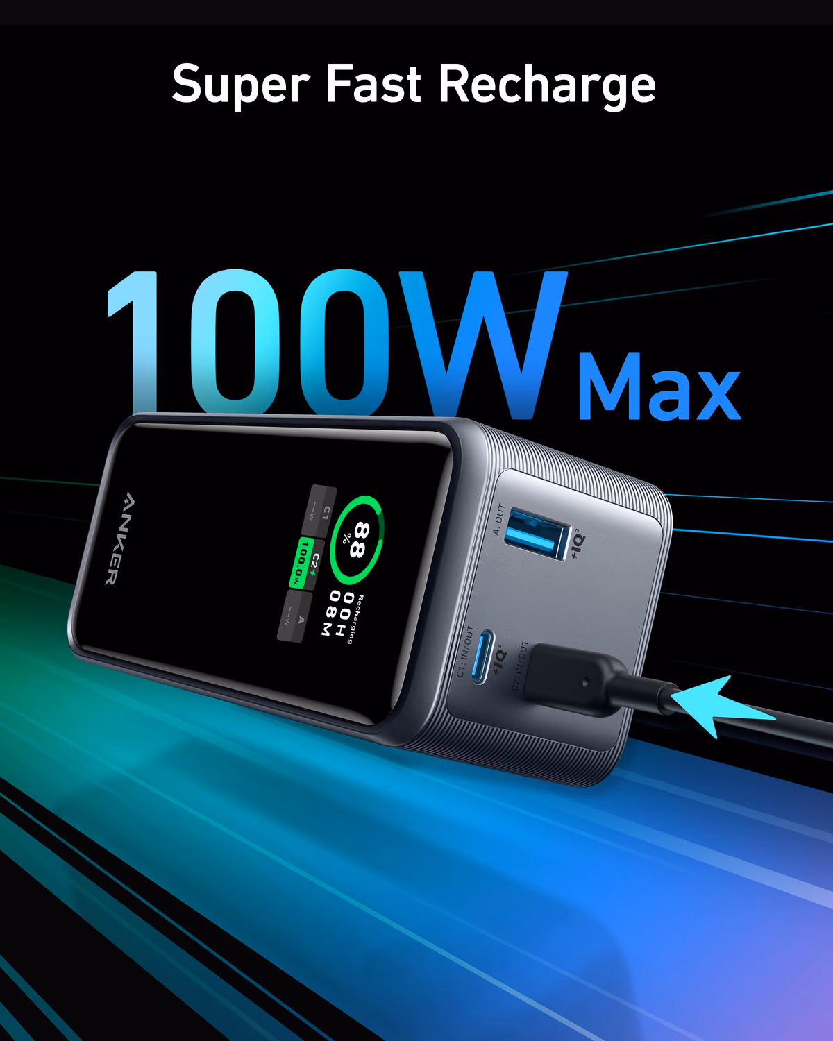 Anker Prime Power Bank (20K, 200W) view 4