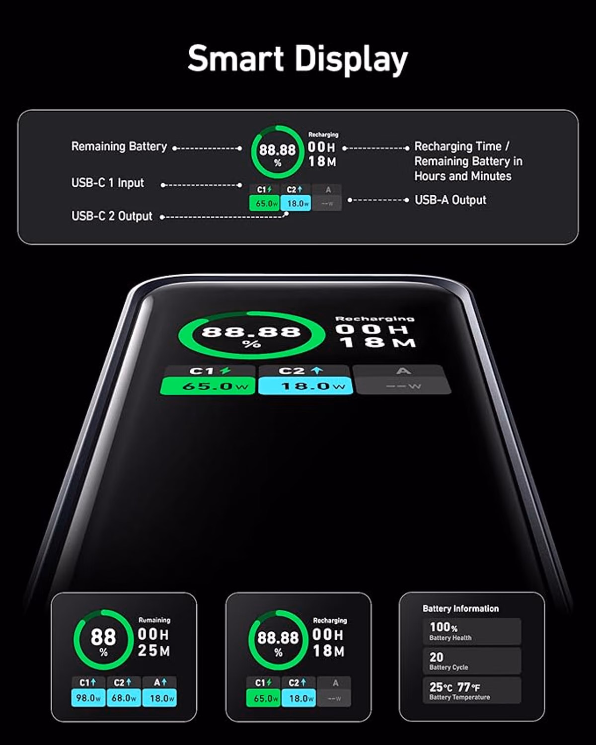Anker Prime Power Bank (20K, 200W) view 6