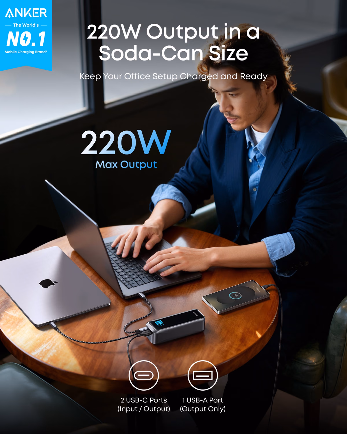 Anker Prime Power Bank (20K, 220W) view 2