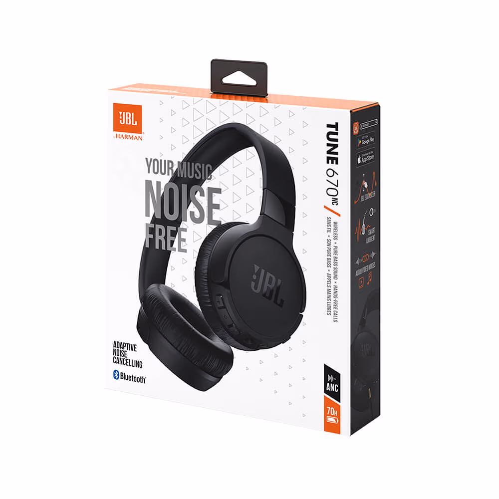 JBL Tune 670NC Wireless On-Ear Active Noise-Cancelling Headphones view 8